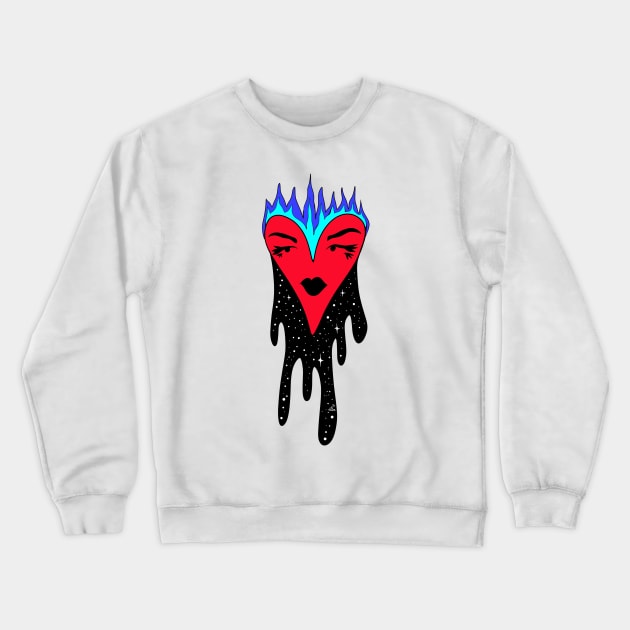 heart on fire Crewneck Sweatshirt by vswizzart